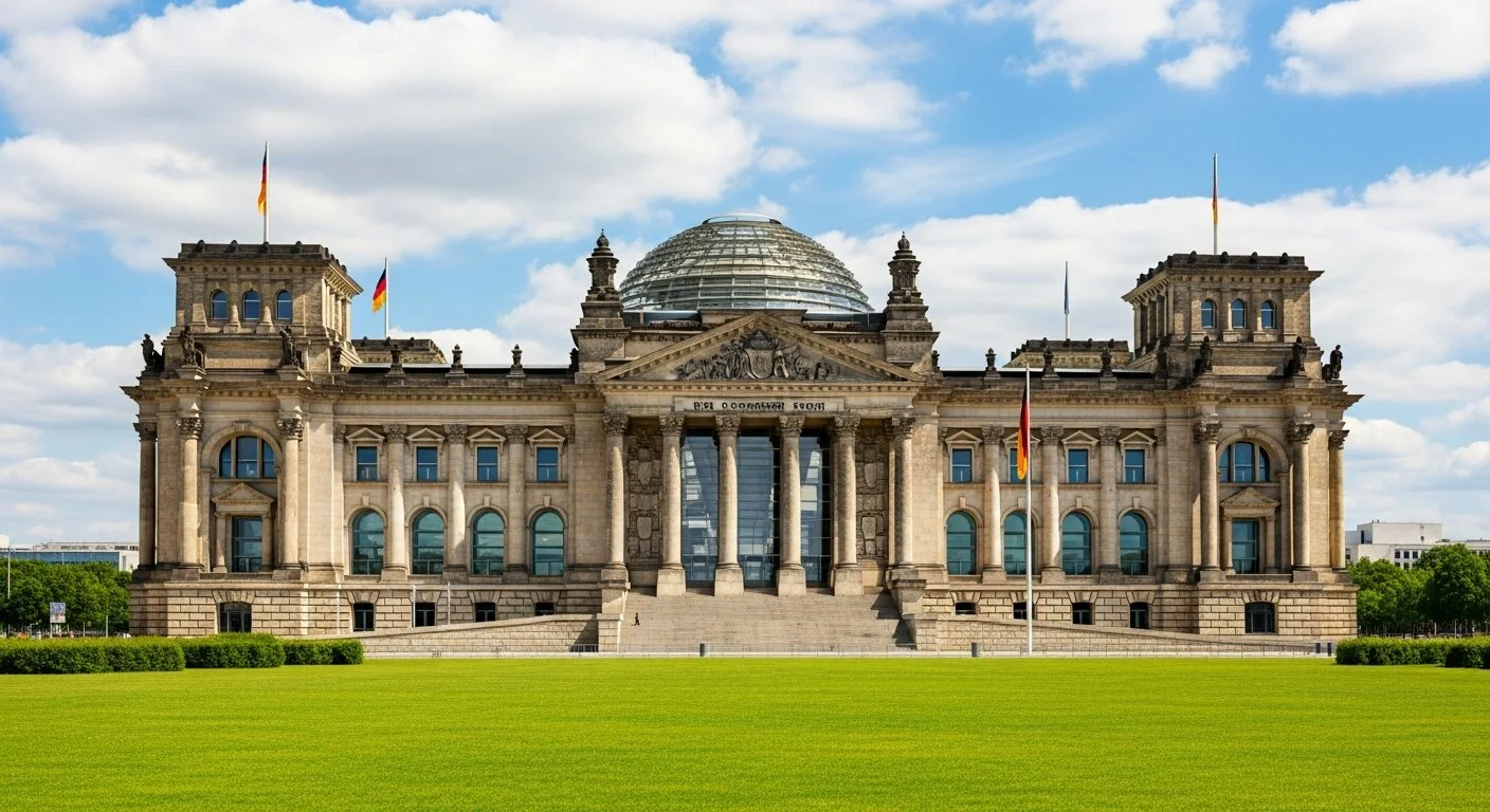 Parlamentsgebäude mit Familienrechtsdokumenten – politische Dimension des Familienrechts